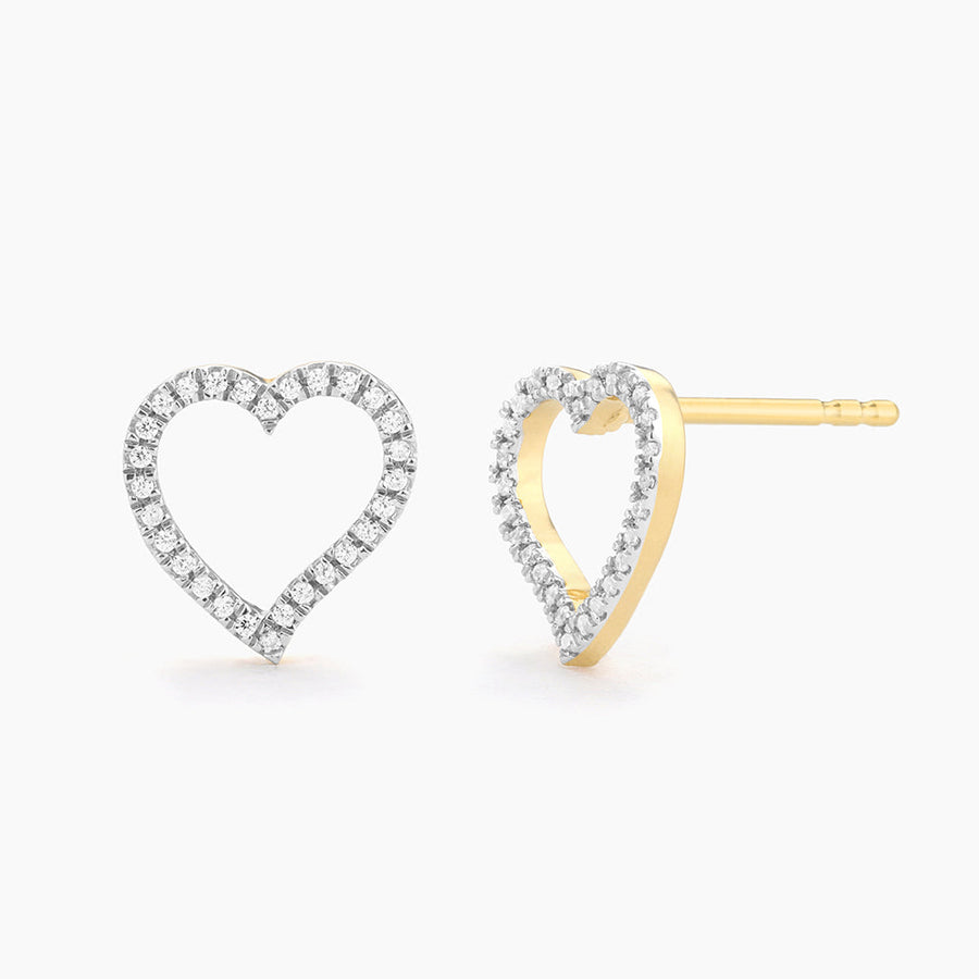 14kt Gold Take Heart Stud Earrings