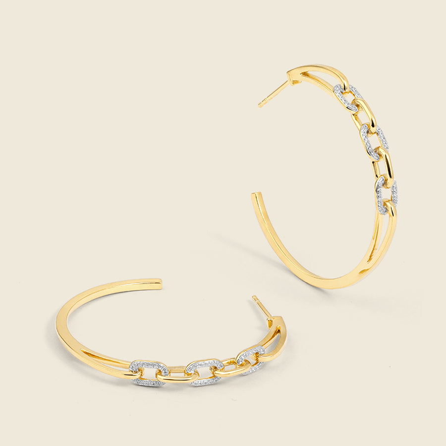 Link Up Hoop Earrings