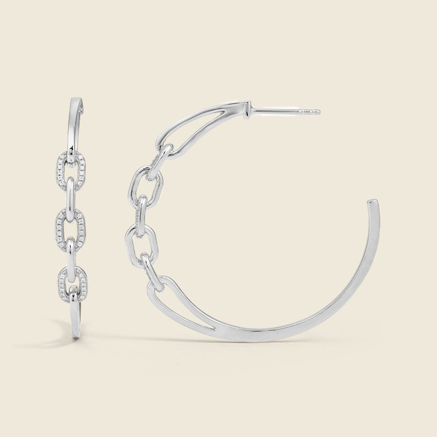 Link Up Hoop Earrings