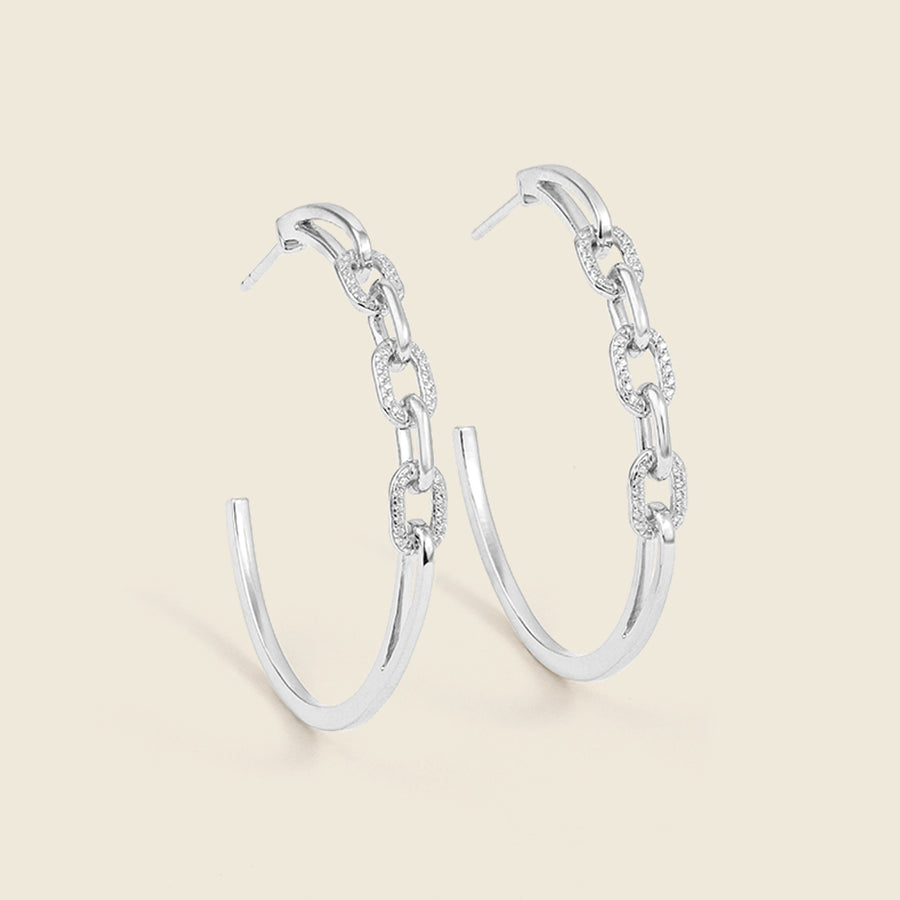 Link Up Hoop Earrings