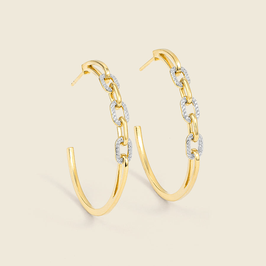 Link Up Hoop Earrings