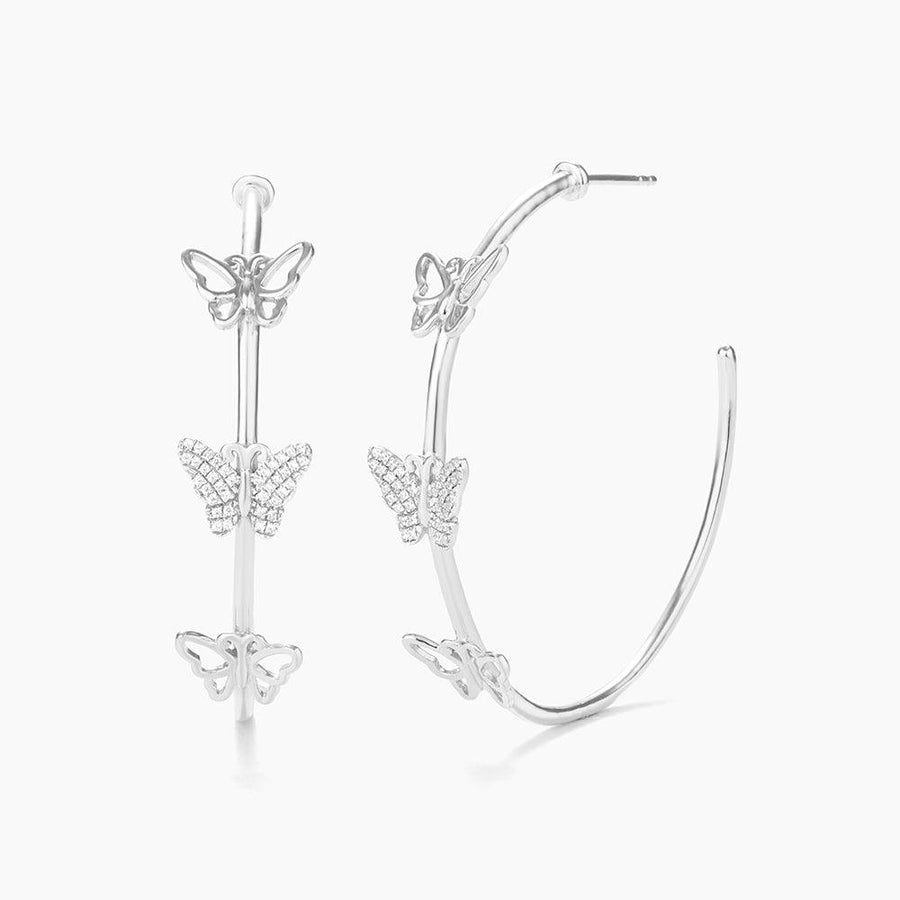 Beautiful Butterfly Hoop Earrings