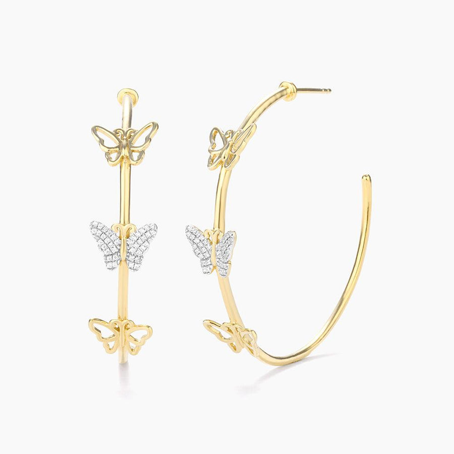 Beautiful Butterfly Hoop Earrings