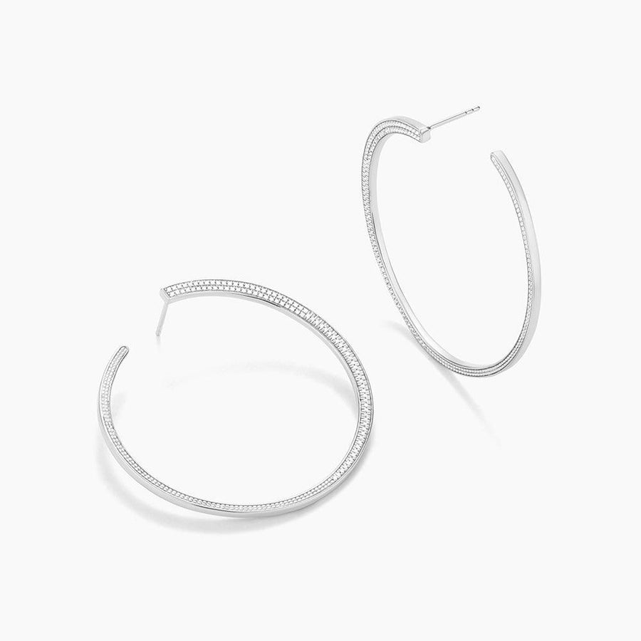 Full Diamond Circle Hoop Earrings