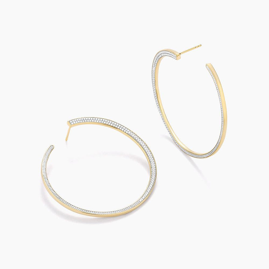 Full Diamond Circle Hoop Earrings