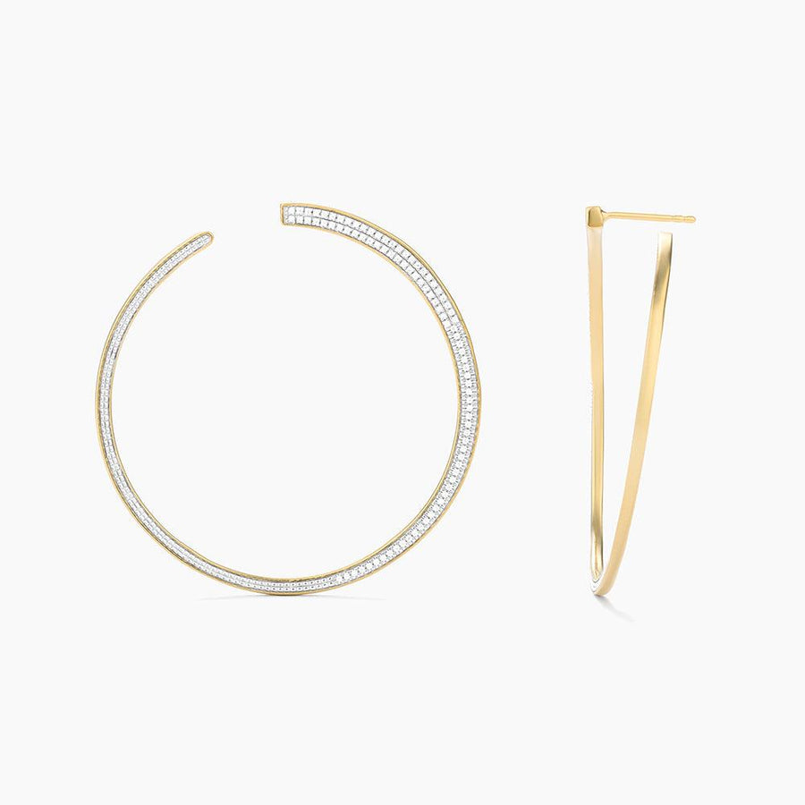 Full Diamond Circle Hoop Earrings