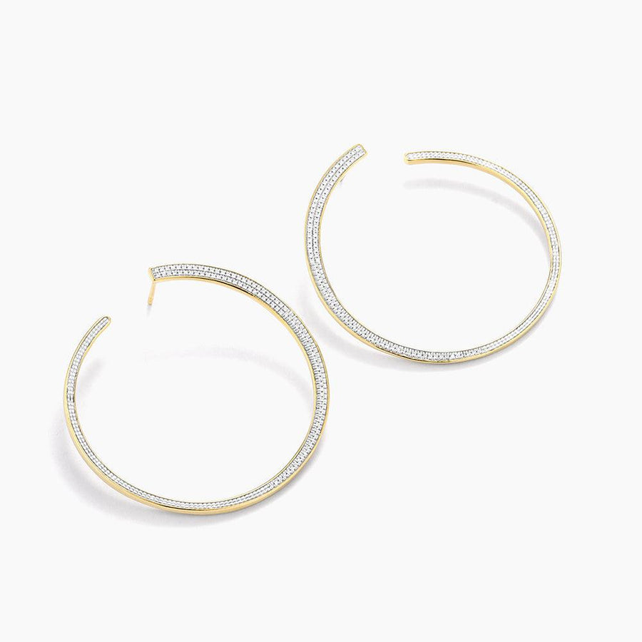 Full Diamond Circle Hoop Earrings