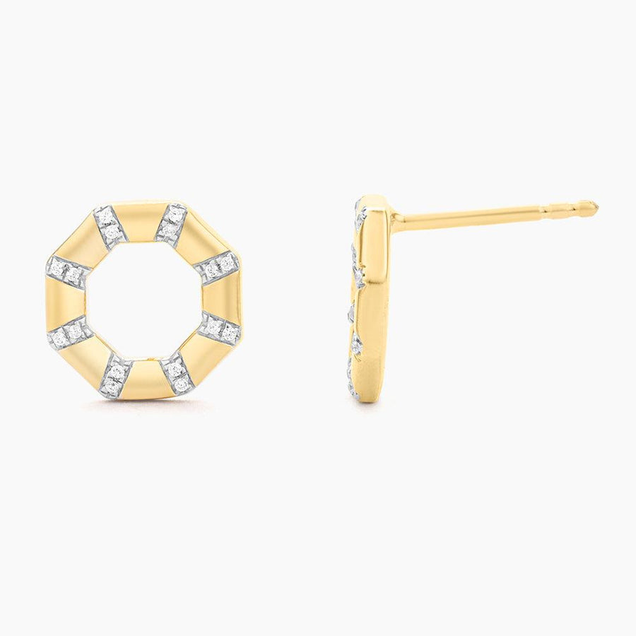 The Hexagon Stud Earrings - Ella Stein 