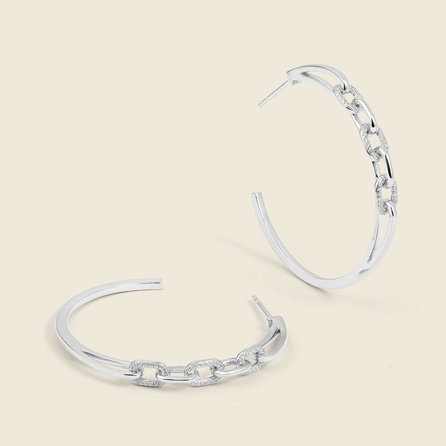 Link Up Hoop Earrings