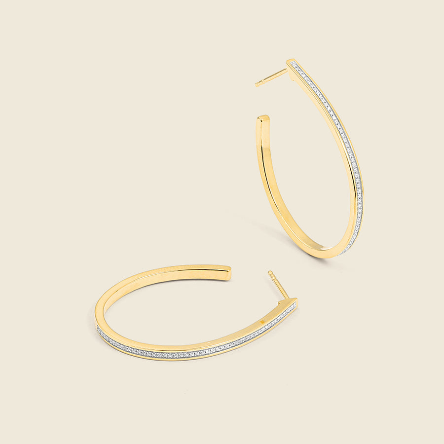 Rain Drop Hoop Earrings