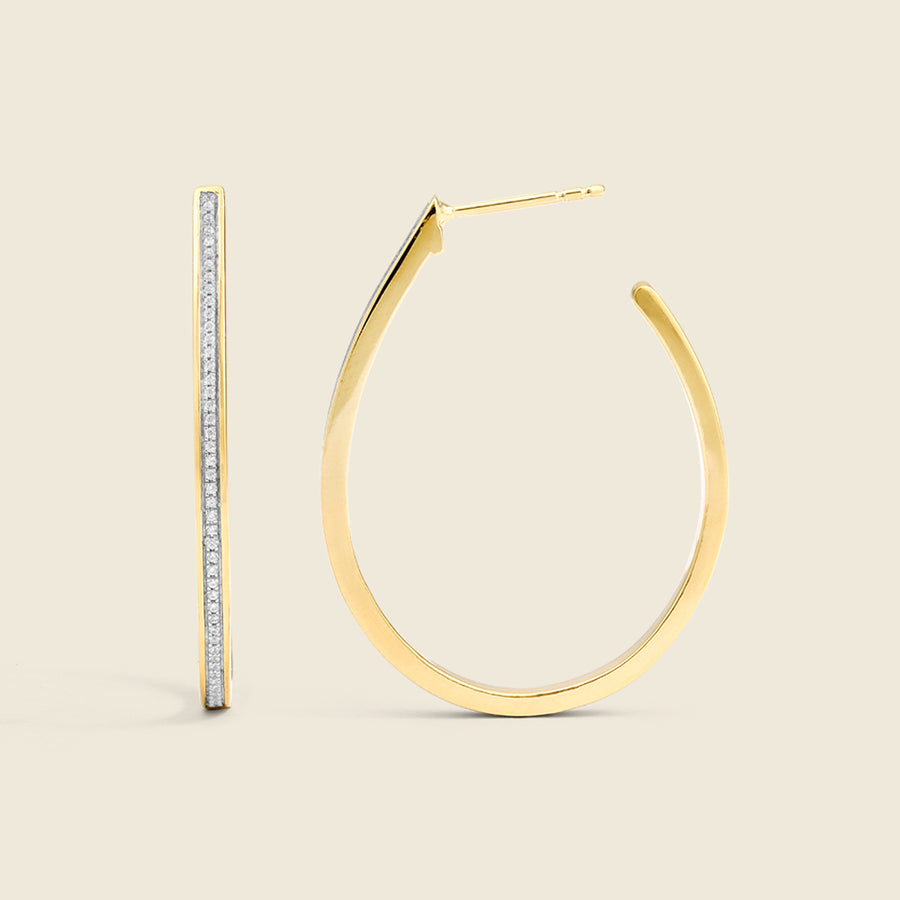 Rain Drop Hoop Earrings