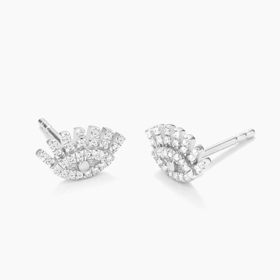 Diamond Evil Eye Stud Earrings