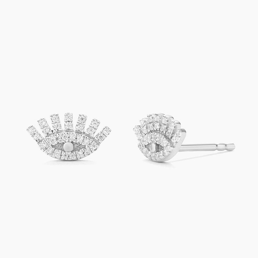 Diamond Evil Eye Stud Earrings