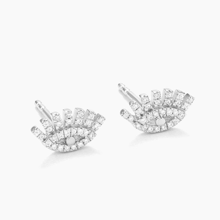 Diamond Evil Eye Stud Earrings