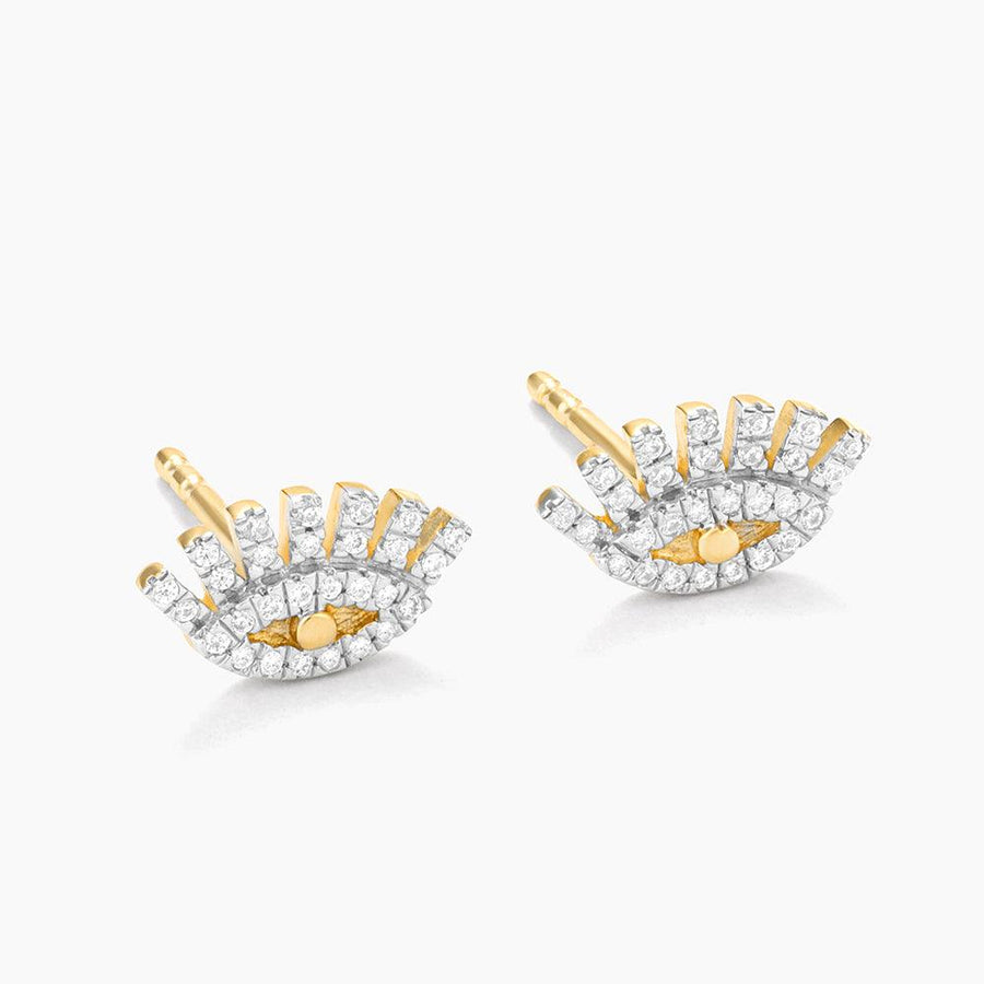 Diamond Evil Eye Stud Earrings