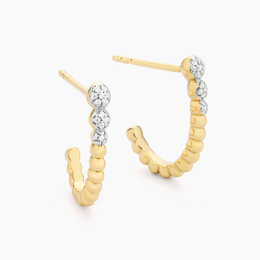 Beaded Connection Huggie Earrings