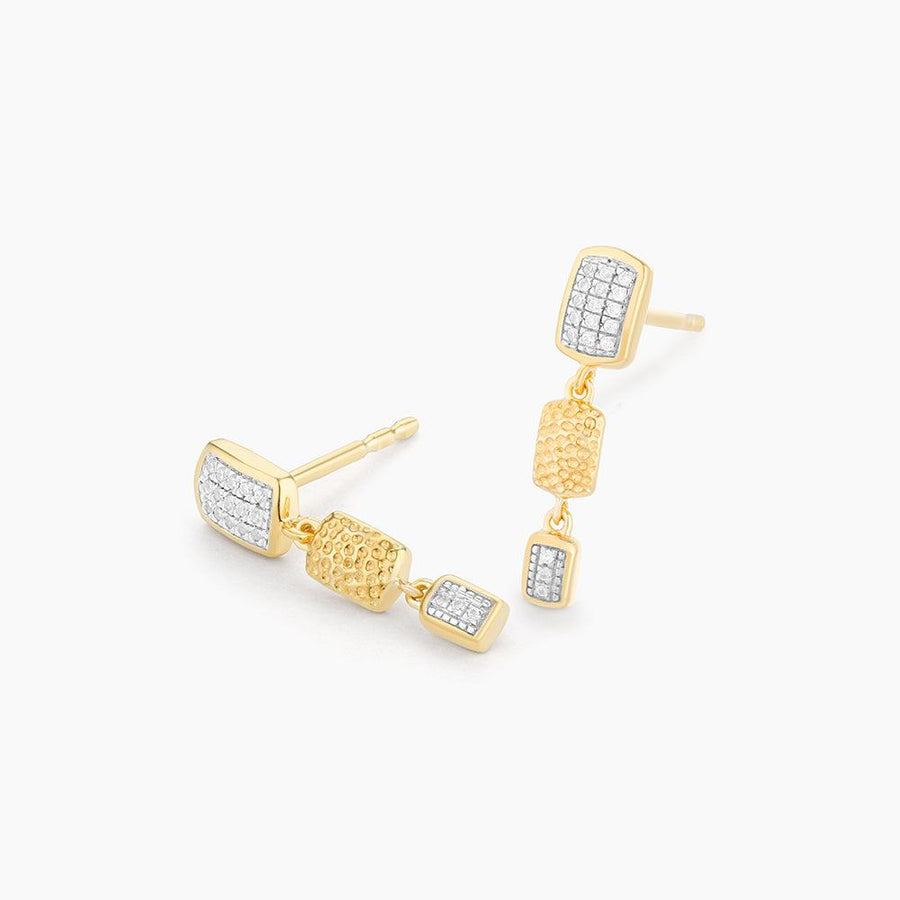 Step Diamond Rectangle Earrings