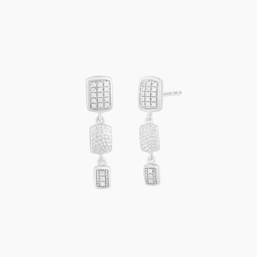 Step Diamond Rectangle Earrings