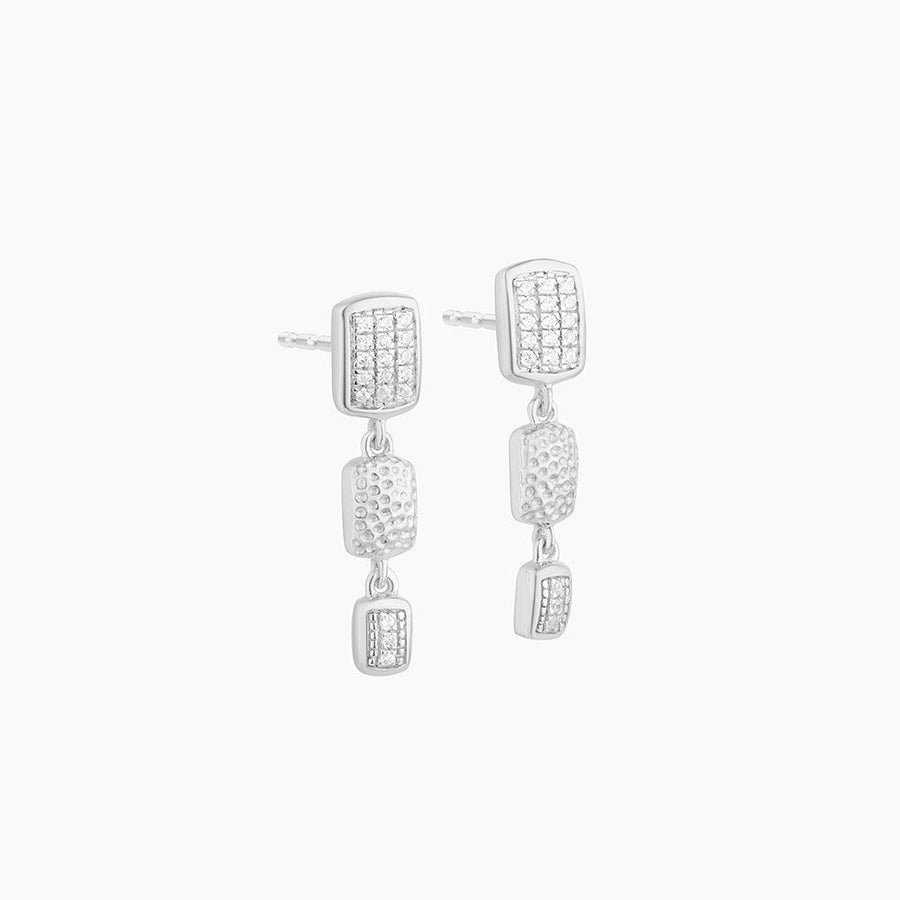 Step Diamond Rectangle Earrings