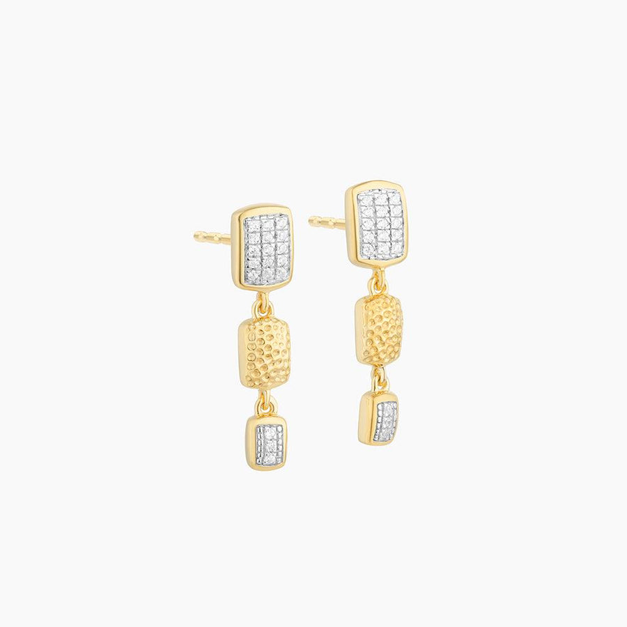 Step Diamond Rectangle Earrings