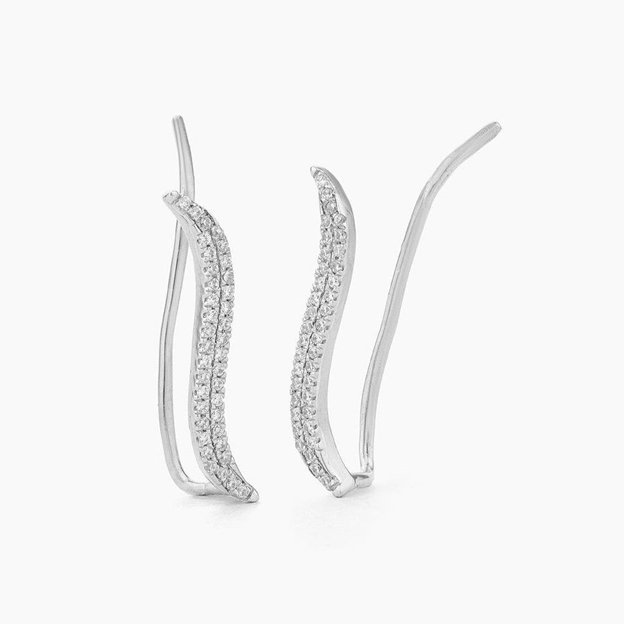 Freeform Diamond Hoop Earrings