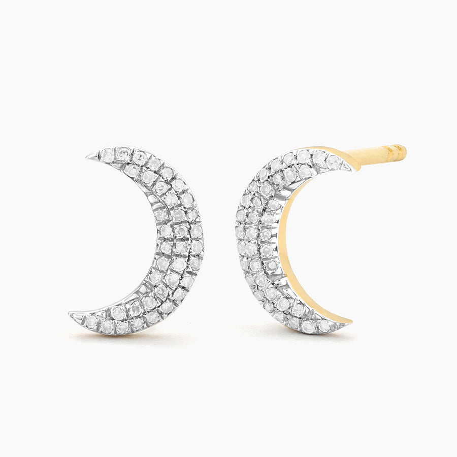 14kt Gold Mini Moons Stud Earrings