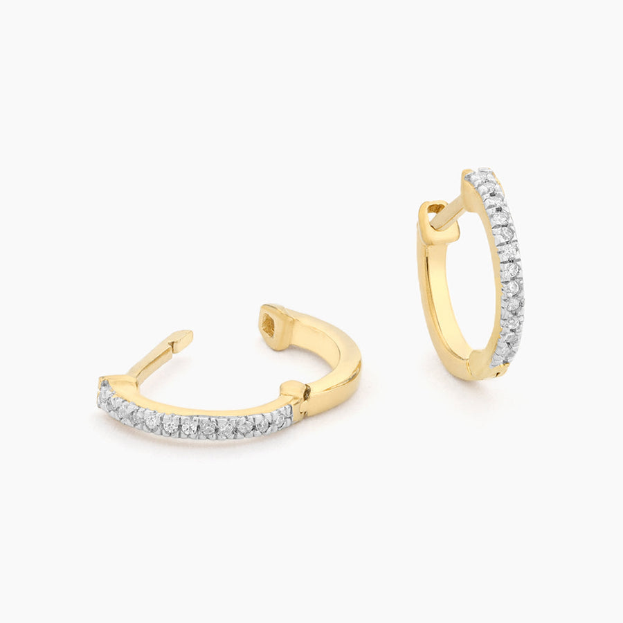 14kt Gold Half-Hearted Adventure? Never! Hoop Earrings