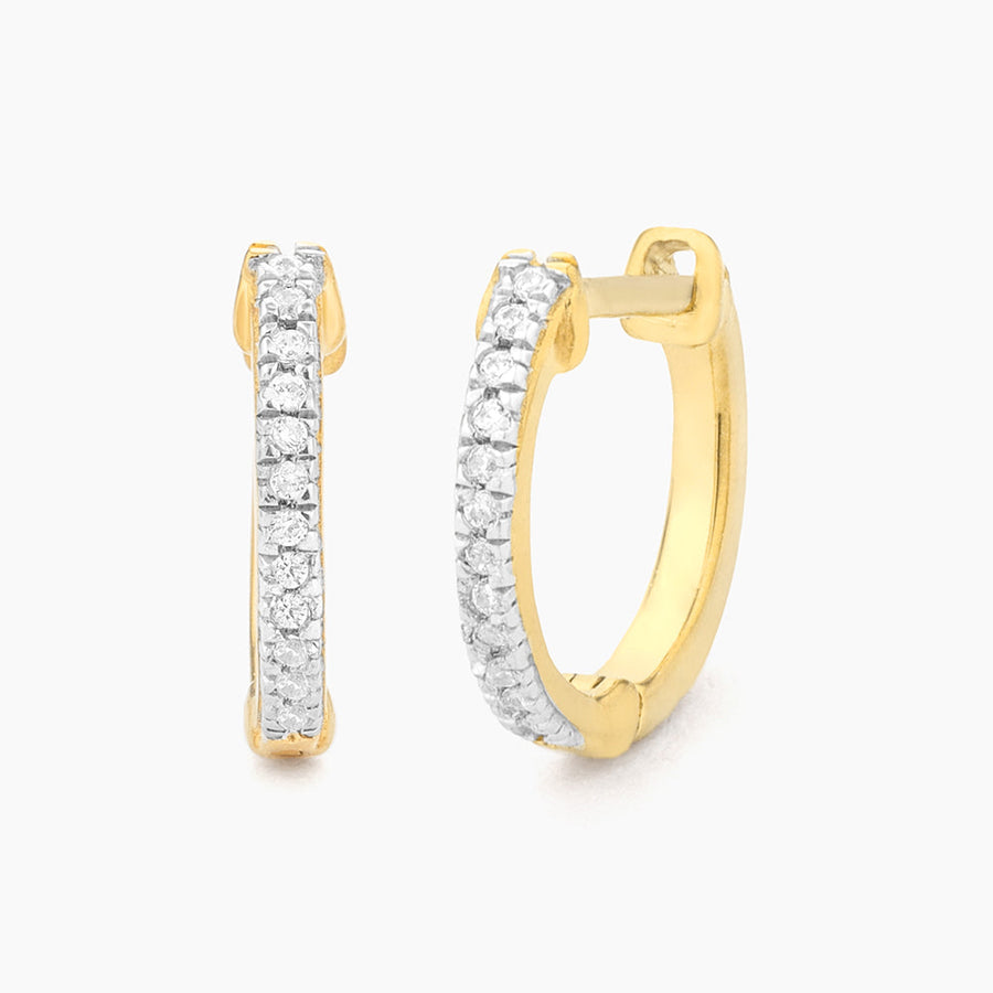 14kt Gold Half-Hearted Adventure? Never! Hoop Earrings
