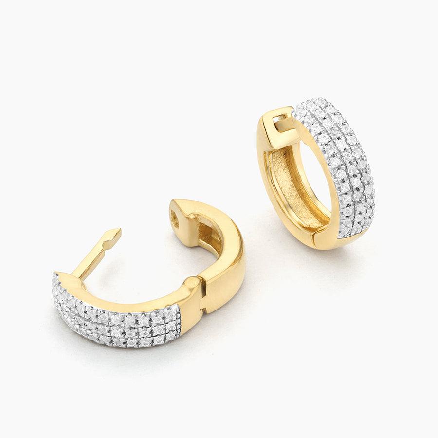 14kt Gold Three Ways to Shine Hoop Earrings