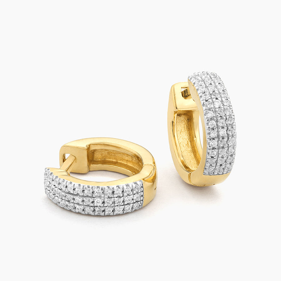 14kt Gold Three Ways to Shine Hoop Earrings