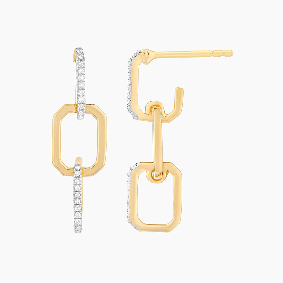 14kt Gold Trio Link Drop Earrings