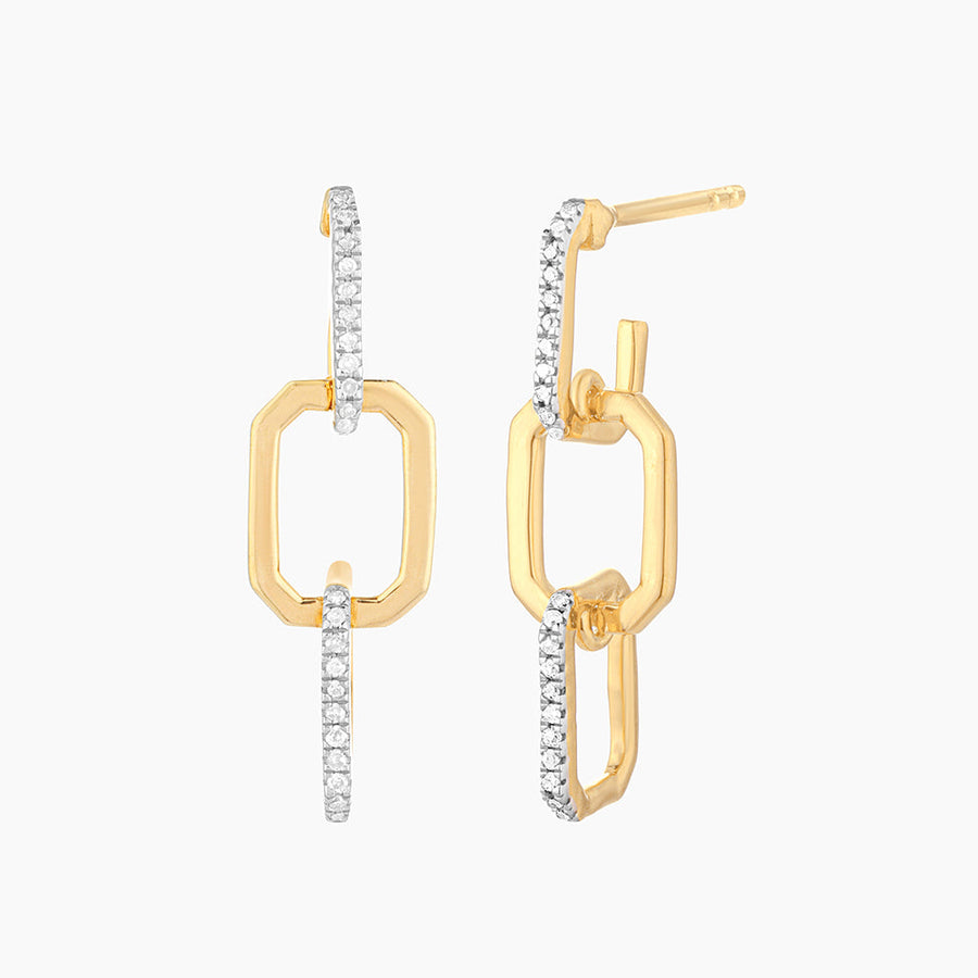 14kt Gold Trio Link Drop Earrings