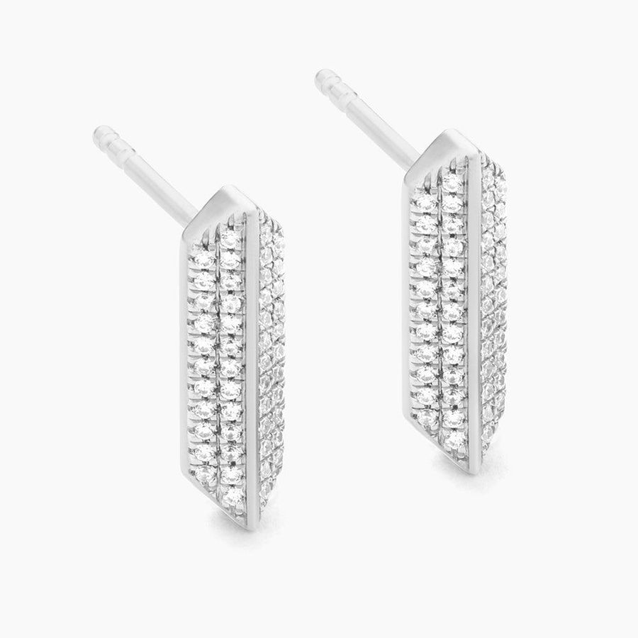 bar stud earrings with diamond