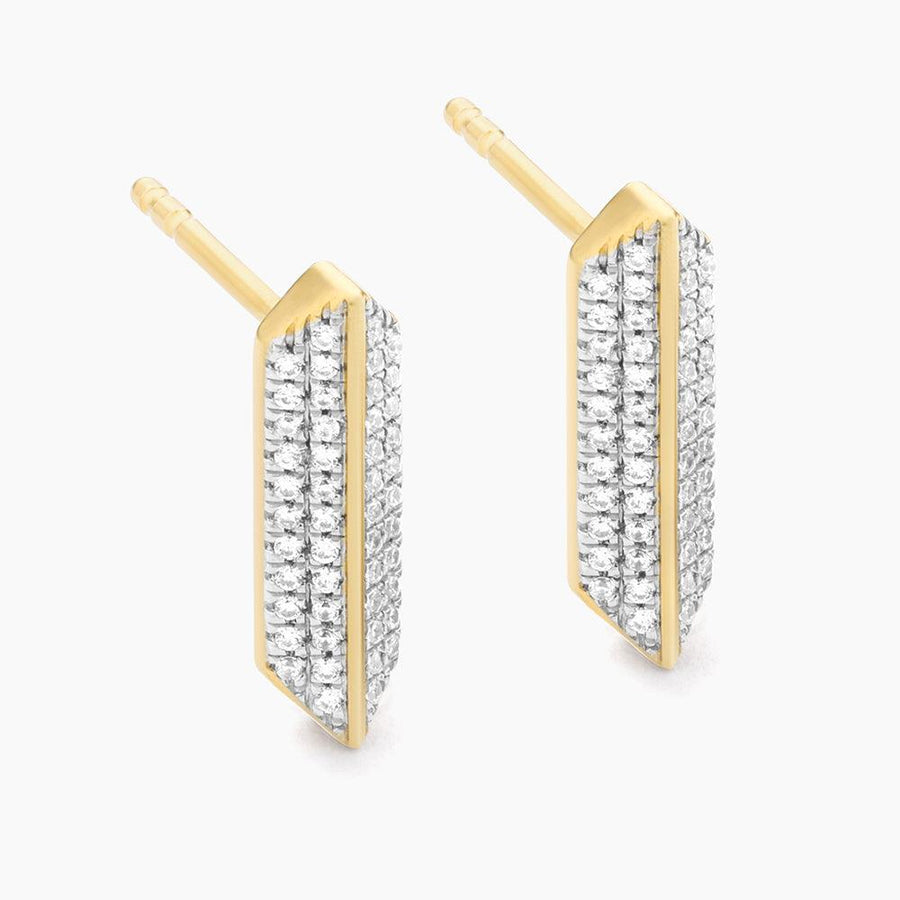 bar stud earrings with diamonds