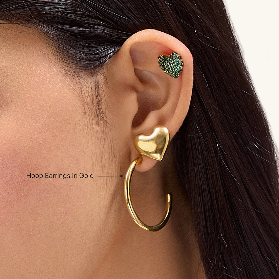 Hello Ella Hoop Earrings in Gold