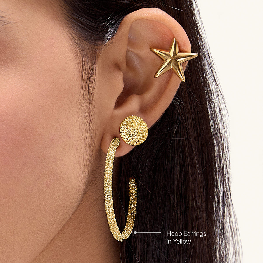 Hello Ella Hoop Earrings in Yellow