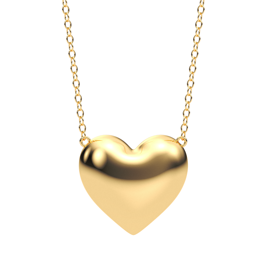 Hello Ella Heart Pendant Necklace in Gold