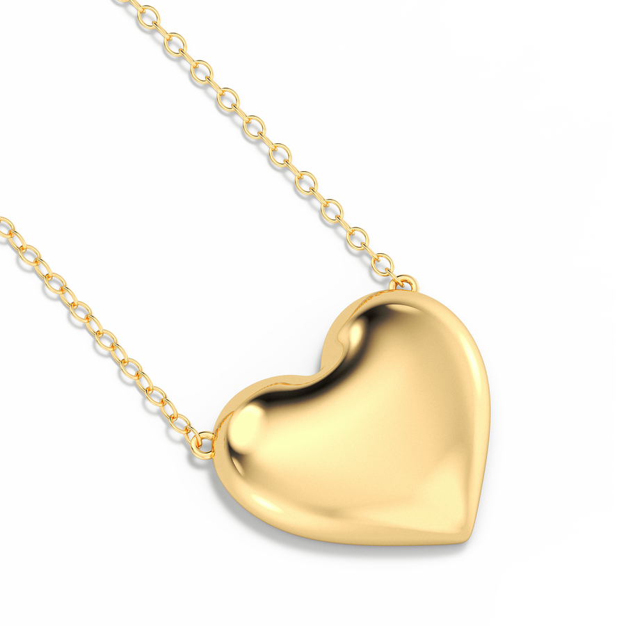 Hello Ella Heart Pendant Necklace in Gold