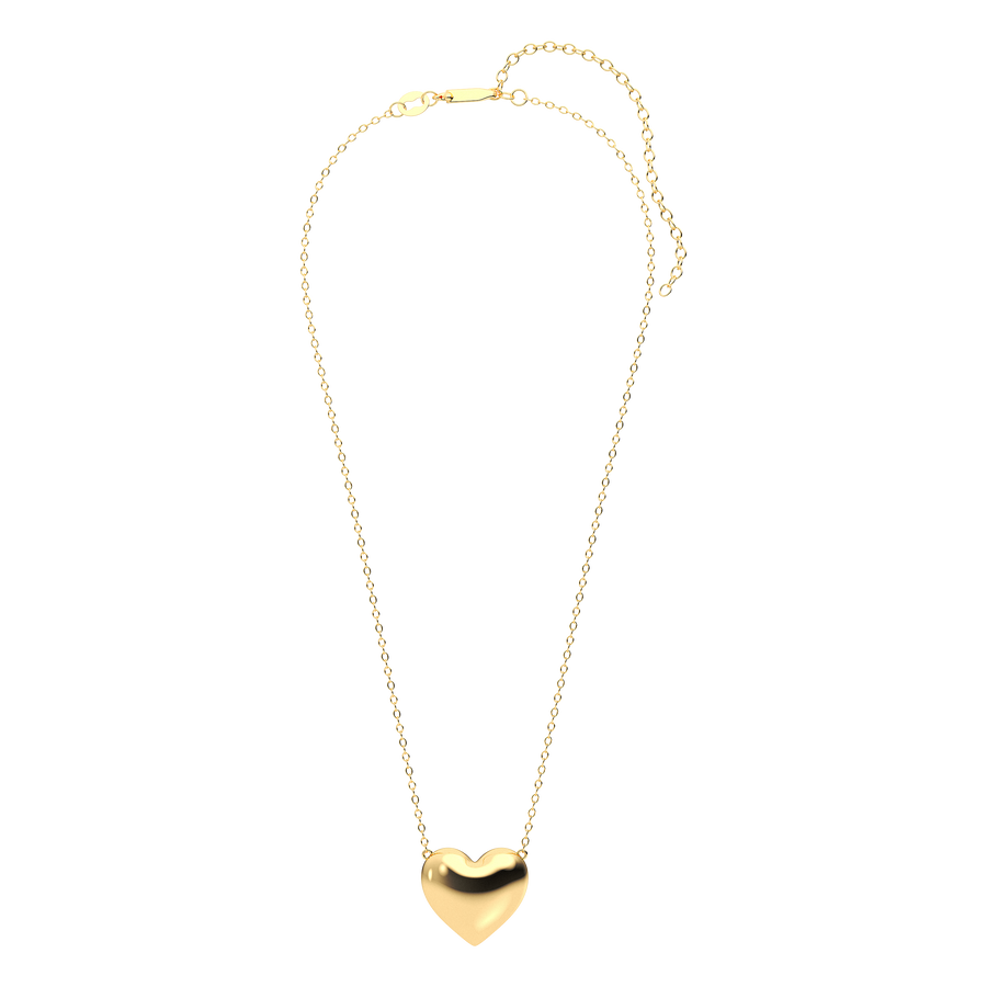 Hello Ella Heart Pendant Necklace in Gold