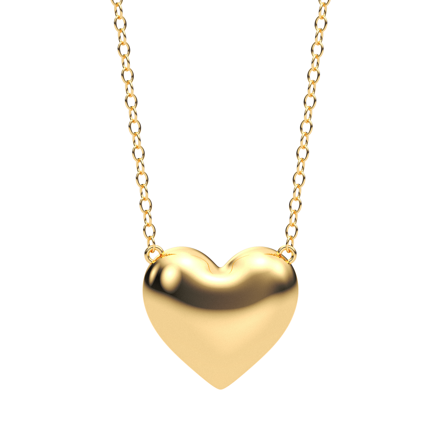 Hello Ella Heart Pendant Necklace in Gold