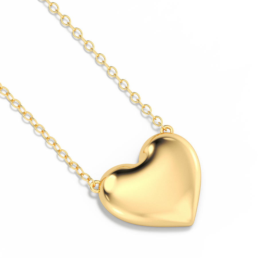 Hello Ella Heart Pendant Necklace in Gold