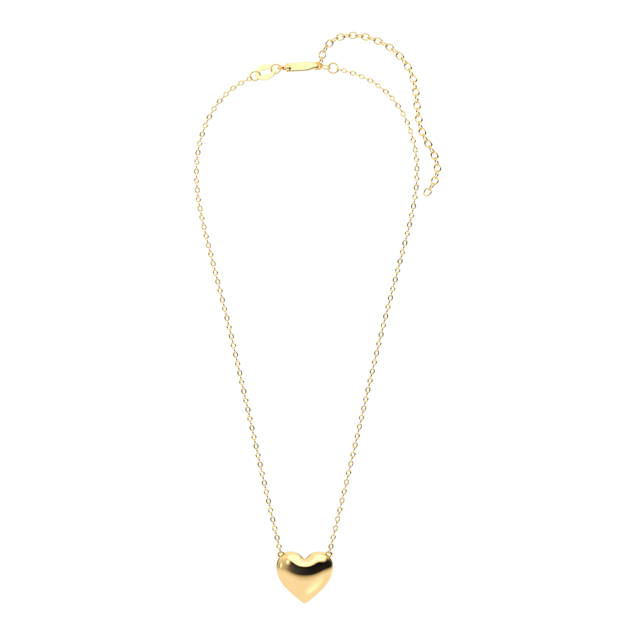 Hello Ella Heart Pendant Necklace in Gold