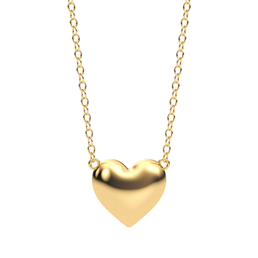 Hello Ella Heart Pendant Necklace in Gold