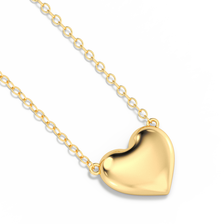 Hello Ella Heart Pendant Necklace in Gold
