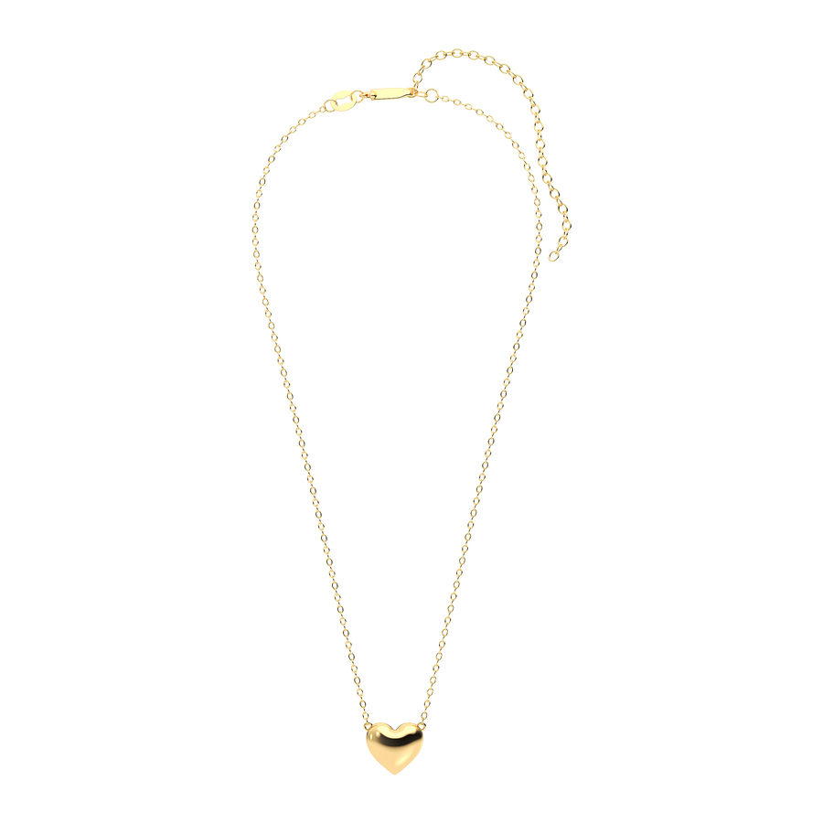 Hello Ella Heart Pendant Necklace in Gold
