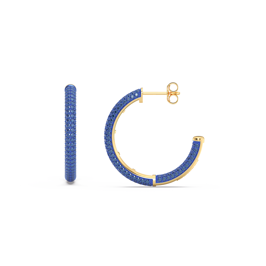 Hello Ella Hoop Earrings in Blue