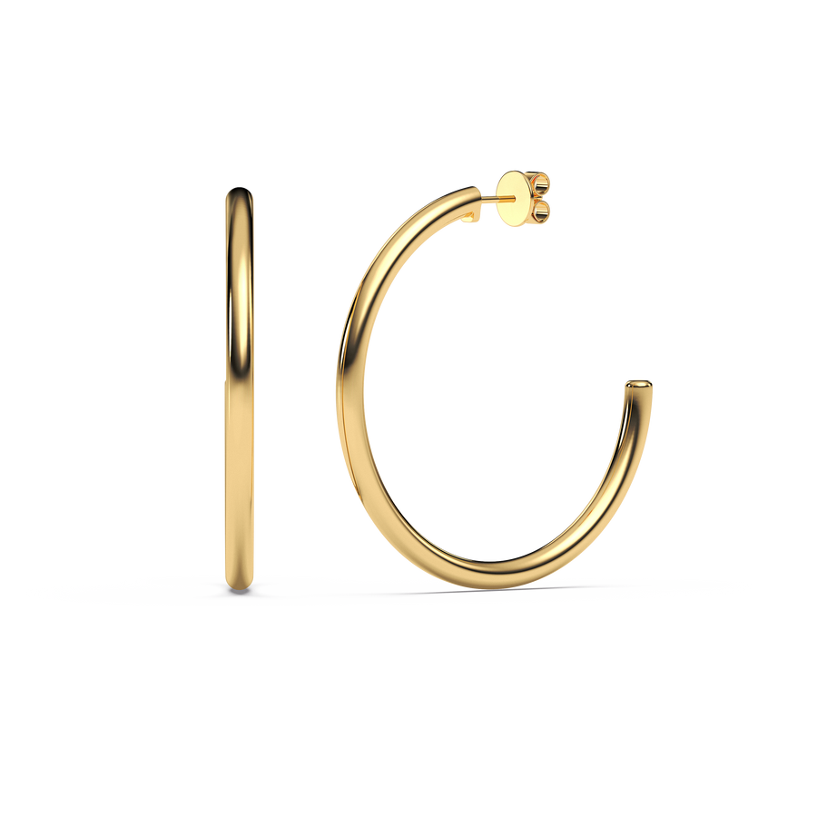 Hello Ella Hoop Earrings in Gold