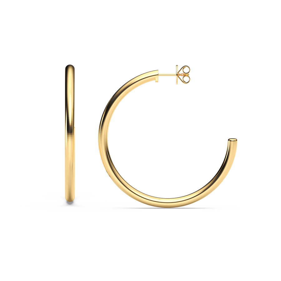 Hello Ella Hoop Earrings in Gold