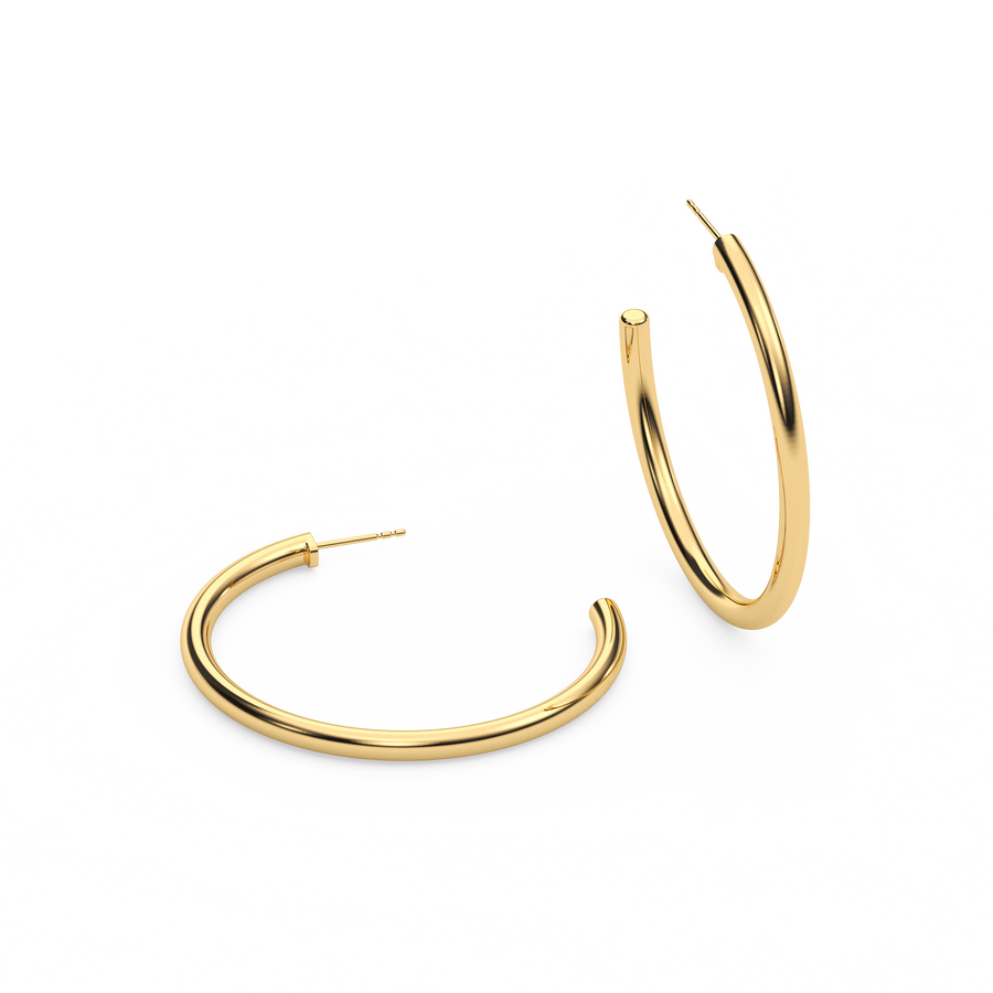 Hello Ella Hoop Earrings in Gold