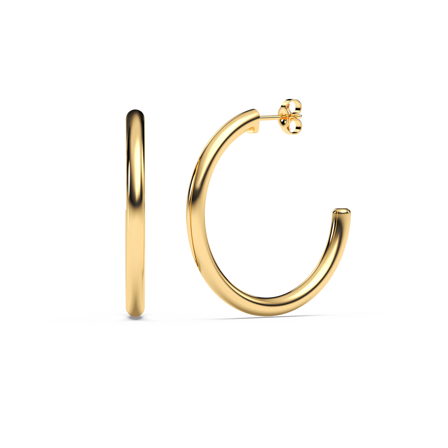 Hello Ella Hoop Earrings in Gold